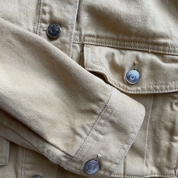 Yellow Crop Denim Jacket - Picture 5 of 5